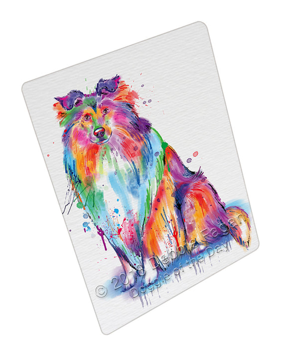 Watercolor Rough Collie Dog Cutting Board C77091
