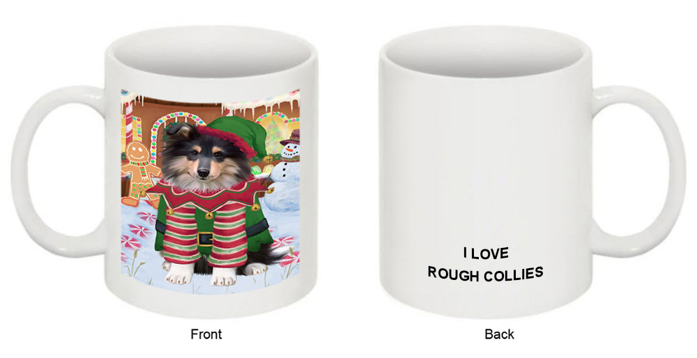 Christmas Gingerbread House Candyfest Rough Collie Dog Coffee Mug MUG51914