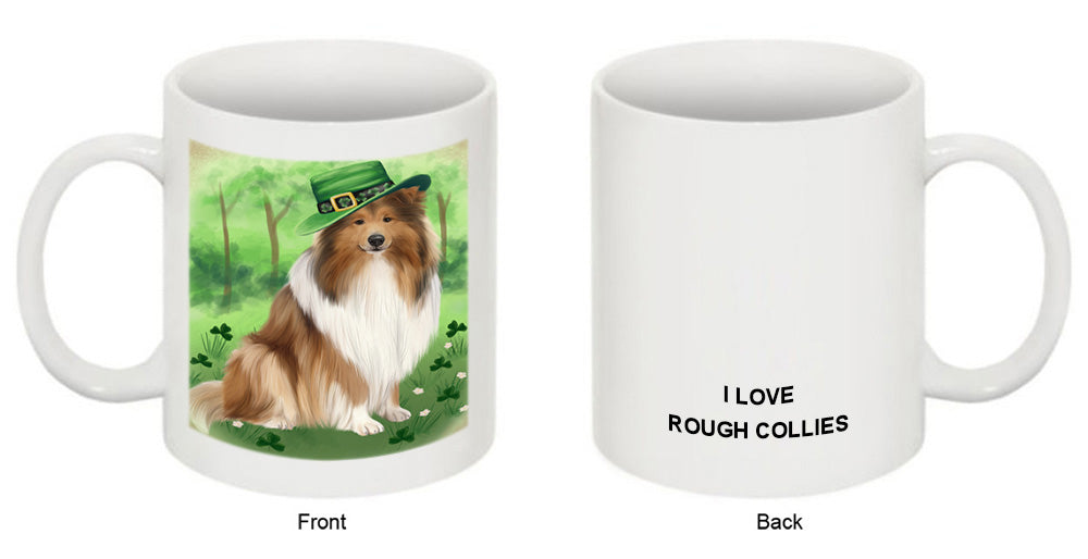 St. Patricks Day Irish Portrait Rough Collie Dog Coffee Mug MUG52426