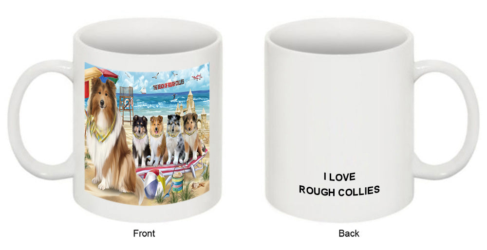 Pet Friendly Beach Rough Collies Dog Coffee Mug MUG49577