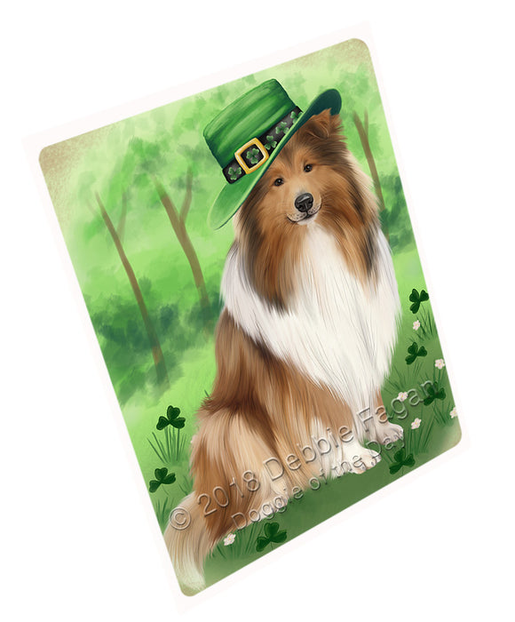 St. Patricks Day Irish Portrait Rough Collie Dog Refrigerator / Dishwasher Magnet RMAG104580
