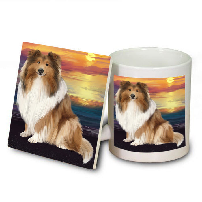 Rough Collie Dog Mug and Coaster Set MUC54615