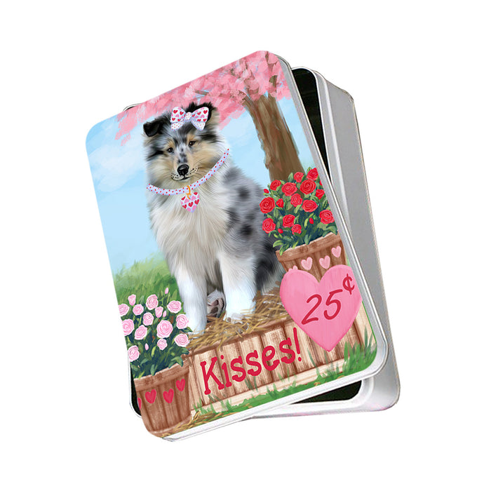 Rosie 25 Cent Kisses Rough Collie Dog Photo Storage Tin PITN55950