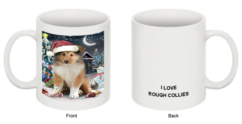 Have a Holly Jolly Christmas Happy Holidays Rough Collie Dog Coffee Mug MUG49643