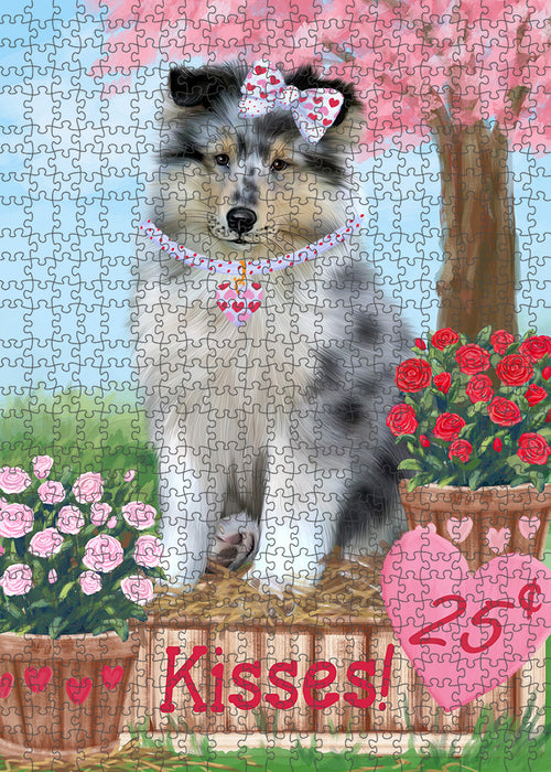 Rosie 25 Cent Kisses Rough Collie Dog Puzzle with Photo Tin PUZL92232