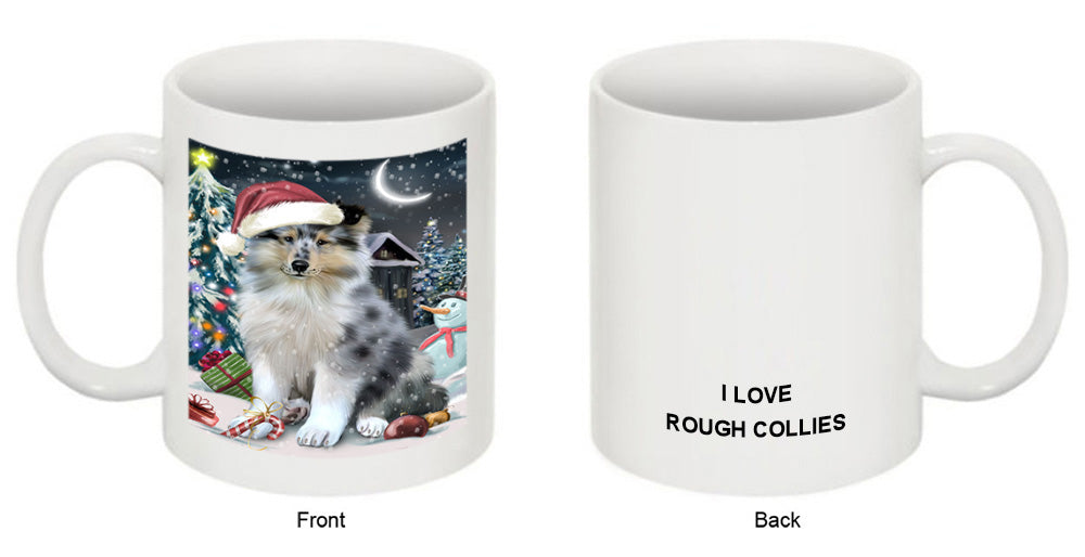 Have a Holly Jolly Christmas Happy Holidays Rough Collie Dog Coffee Mug MUG49644