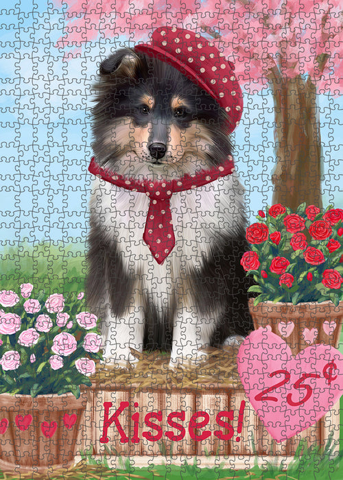Rosie 25 Cent Kisses Rough Collie Dog Puzzle with Photo Tin PUZL92236