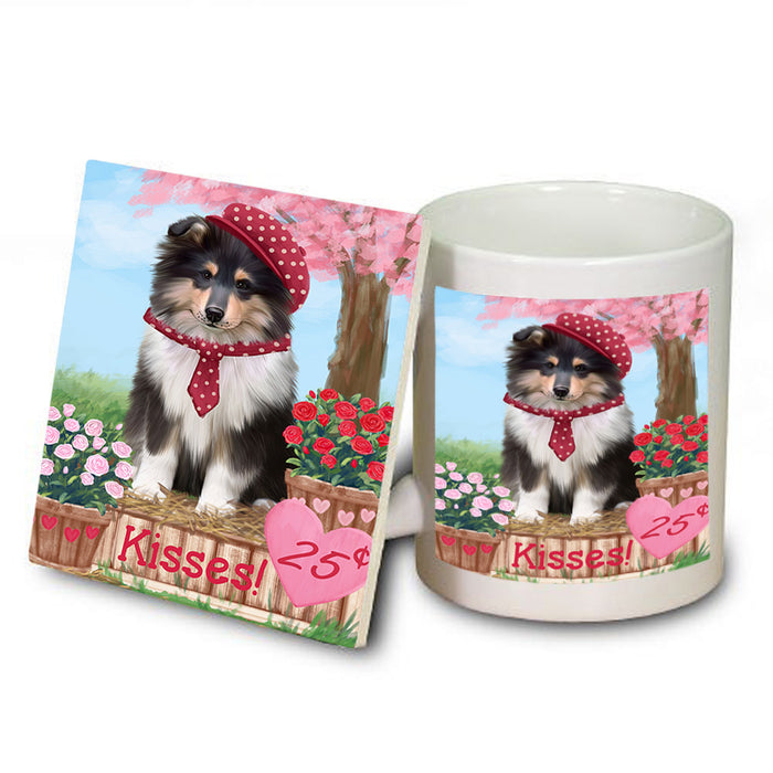 Rosie 25 Cent Kisses Rough Collie Dog Mug and Coaster Set MUC56000
