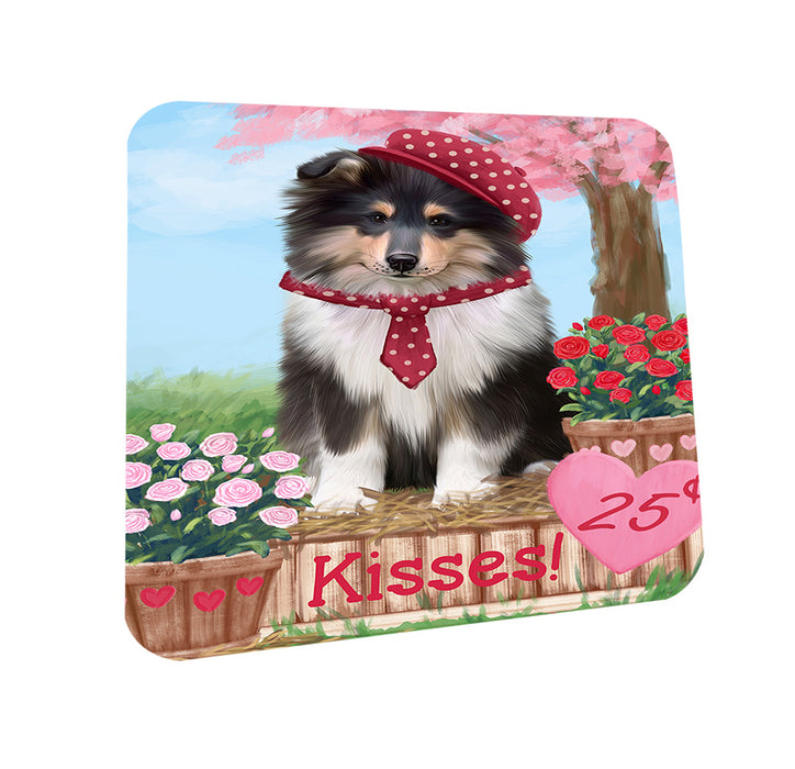 Rosie 25 Cent Kisses Rough Collie Dog Coasters Set of 4 CST55966