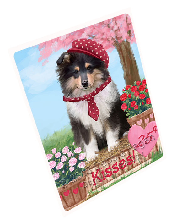 Rosie 25 Cent Kisses Rough Collie Dog Magnet MAG73161 (Small 5.5" x 4.25")