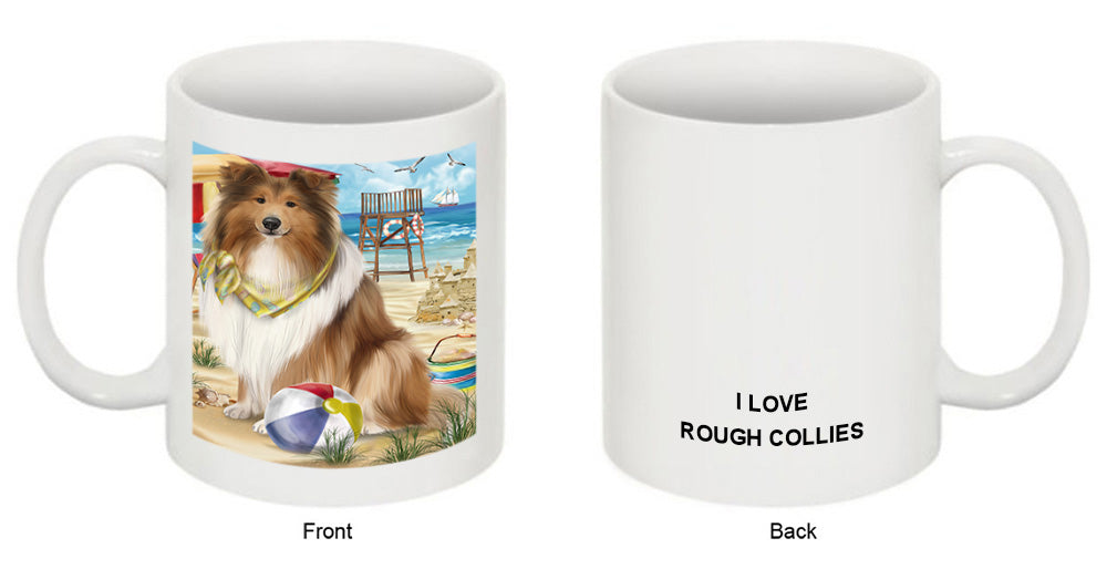 Pet Friendly Beach Rough Collie Dog Coffee Mug MUG49578