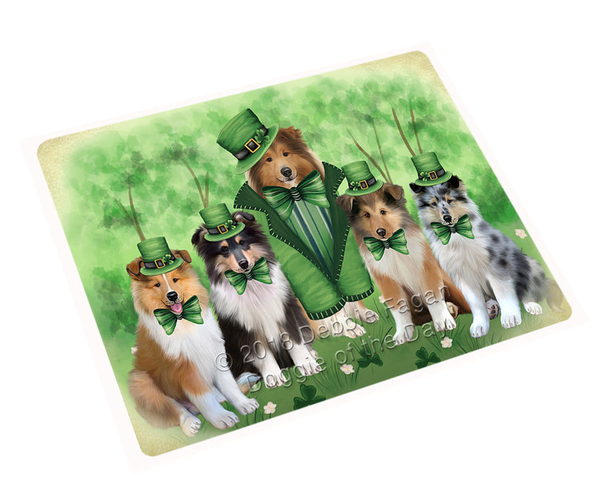 St. Patricks Day Irish Portrait Rough Collie Dogs Cutting Board C77352