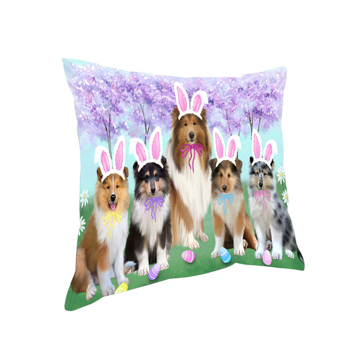 Easter Holiday Rough Collies Dog Pillow PIL82092