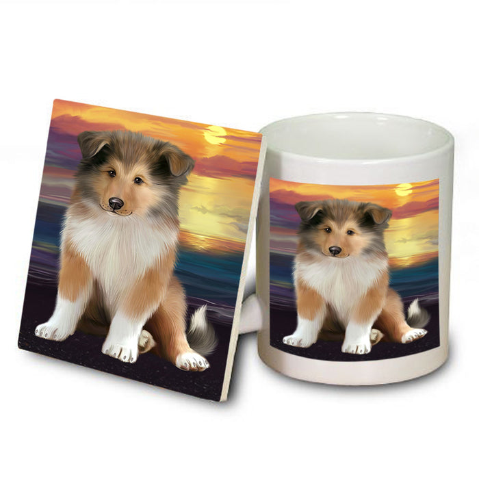 Rough Collie Dog Mug and Coaster Set MUC54616