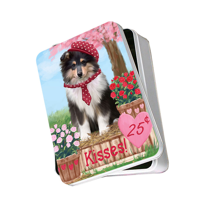 Rosie 25 Cent Kisses Rough Collie Dog Photo Storage Tin PITN55951