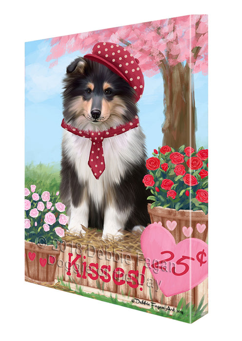 Rosie 25 Cent Kisses Rough Collie Dog Canvas Print Wall Art Décor CVS126296
