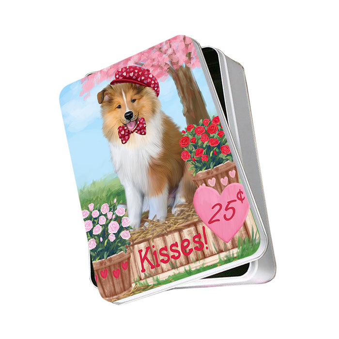 Rosie 25 Cent Kisses Rough Collie Dog Photo Storage Tin PITN55952