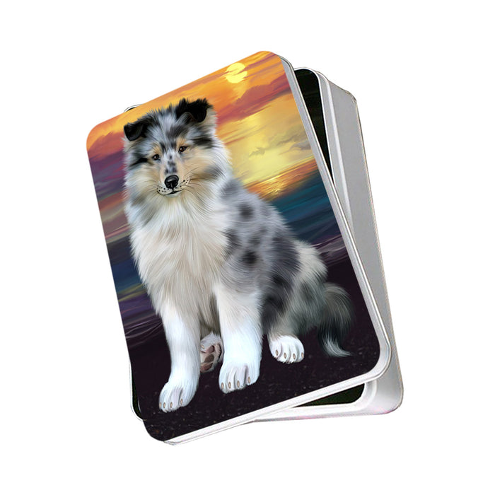 Rough Collie Dog Photo Storage Tin PITN54568