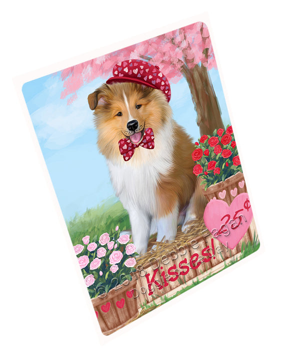 Rosie 25 Cent Kisses Rough Collie Dog Large Refrigerator / Dishwasher Magnet RMAG98322