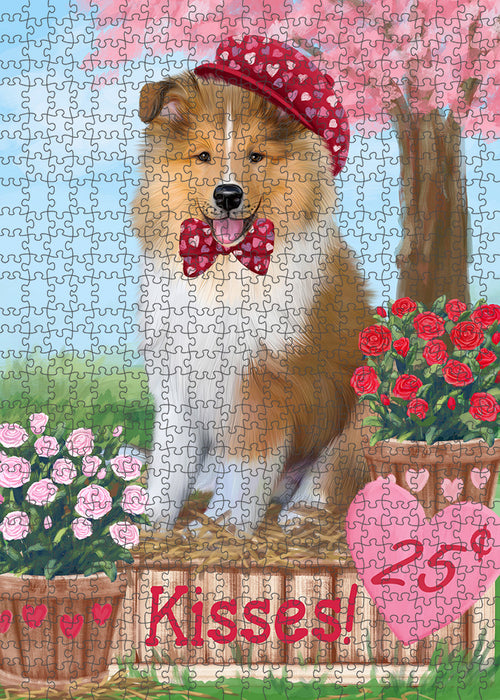 Rosie 25 Cent Kisses Rough Collie Dog Puzzle with Photo Tin PUZL92240