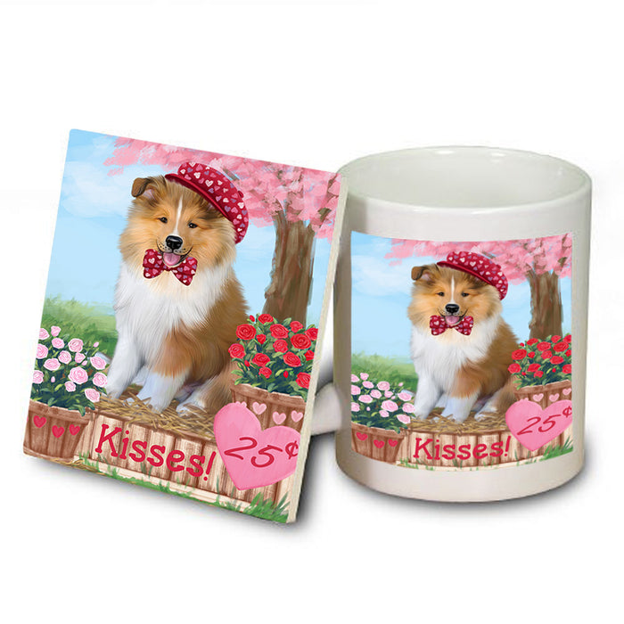 Rosie 25 Cent Kisses Rough Collie Dog Mug and Coaster Set MUC56001