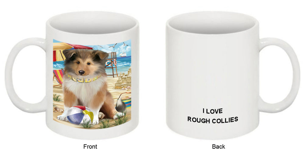 Pet Friendly Beach Rough Collie Dog Coffee Mug MUG49579
