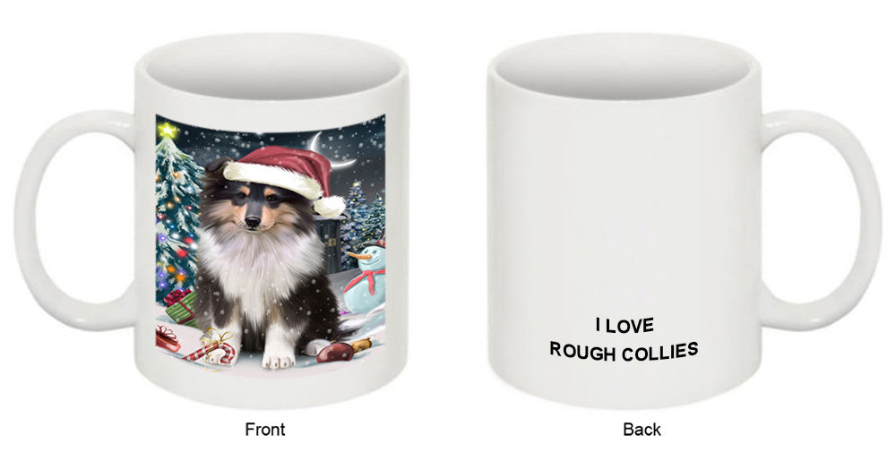 Have a Holly Jolly Christmas Happy Holidays Rough Collie Dog Coffee Mug MUG49645