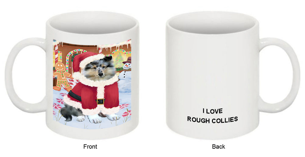 Christmas Gingerbread House Candyfest Rough Collie Dog Coffee Mug MUG51916