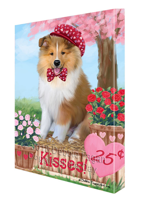 Rosie 25 Cent Kisses Rough Collie Dog Canvas Print Wall Art Décor CVS126305