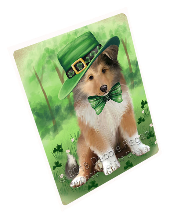 St. Patricks Day Irish Portrait Rough Collie Dog Refrigerator / Dishwasher Magnet RMAG104598