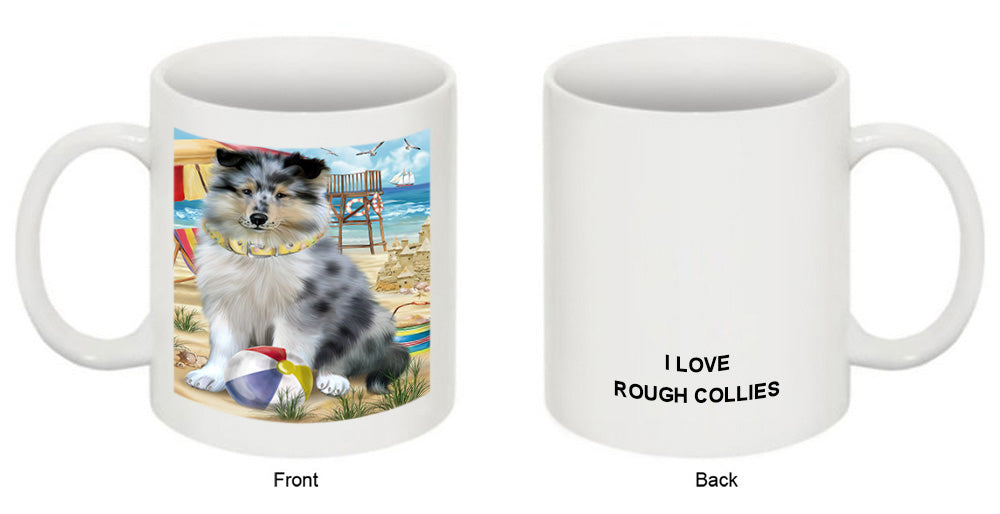 Pet Friendly Beach Rough Collie Dog Coffee Mug MUG49580