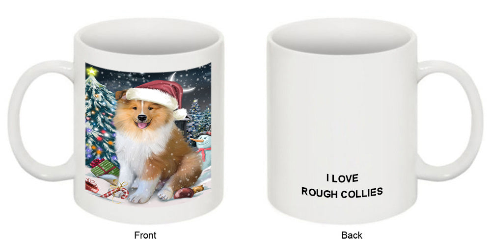 Have a Holly Jolly Christmas Happy Holidays Rough Collie Dog Coffee Mug MUG49646
