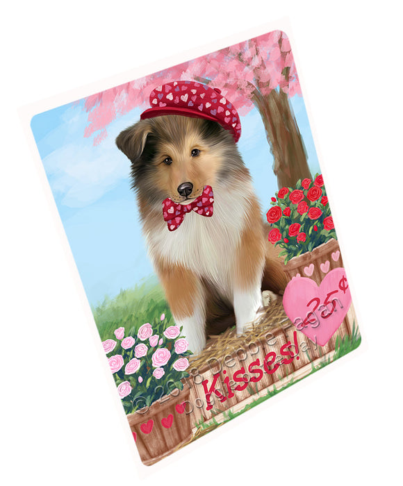 Rosie 25 Cent Kisses Rough Collie Dog Magnet MAG73167 (Small 5.5" x 4.25")
