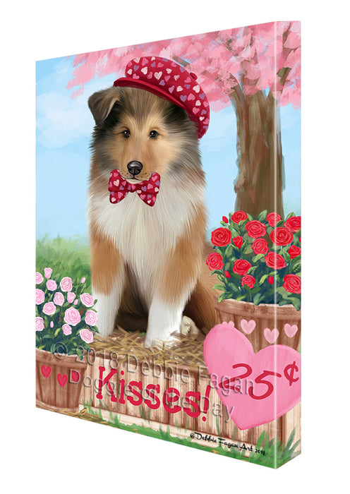 Rosie 25 Cent Kisses Rough Collie Dog Canvas Print Wall Art Décor CVS126314