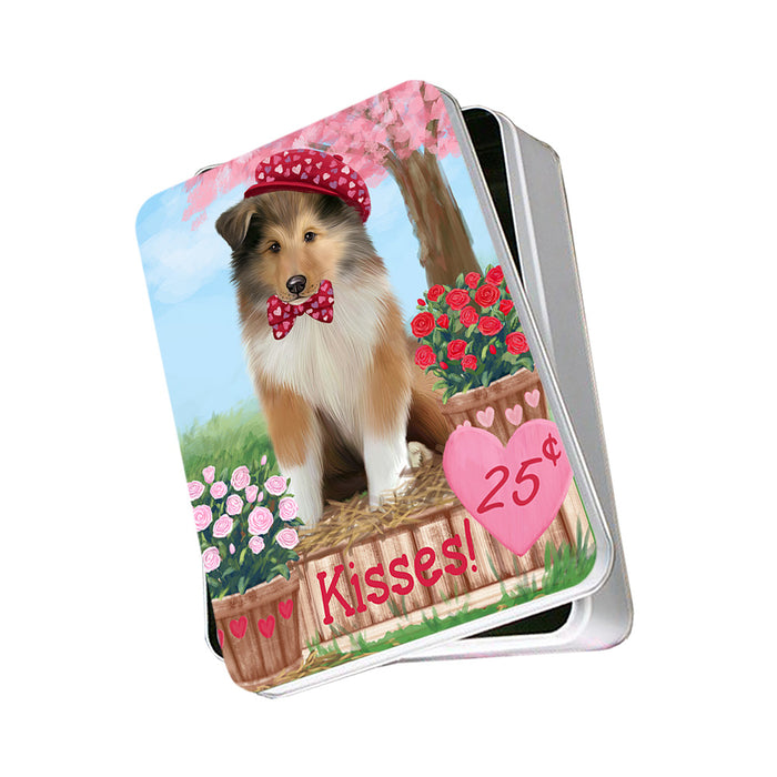 Rosie 25 Cent Kisses Rough Collie Dog Photo Storage Tin PITN55953