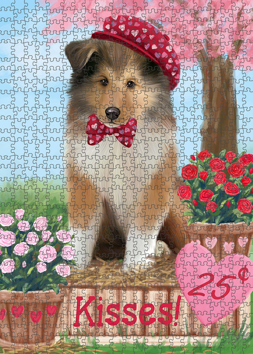 Rosie 25 Cent Kisses Rough Collie Dog Puzzle with Photo Tin PUZL92244
