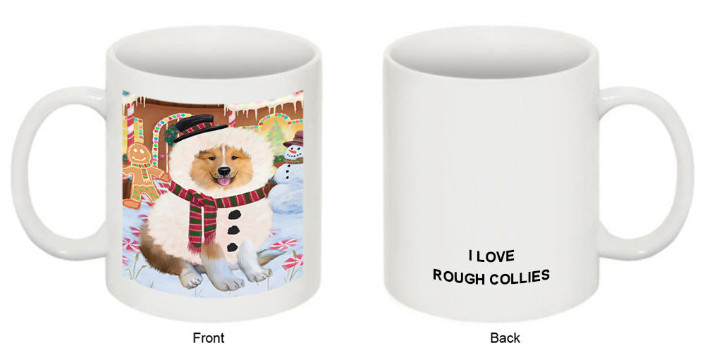Christmas Gingerbread House Candyfest Rough Collie Dog Coffee Mug MUG51917