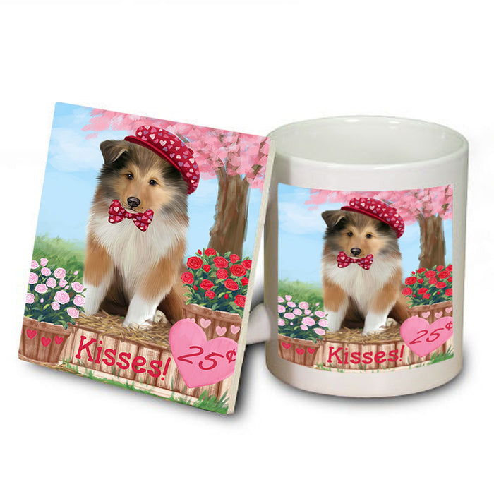Rosie 25 Cent Kisses Rough Collie Dog Mug and Coaster Set MUC56002