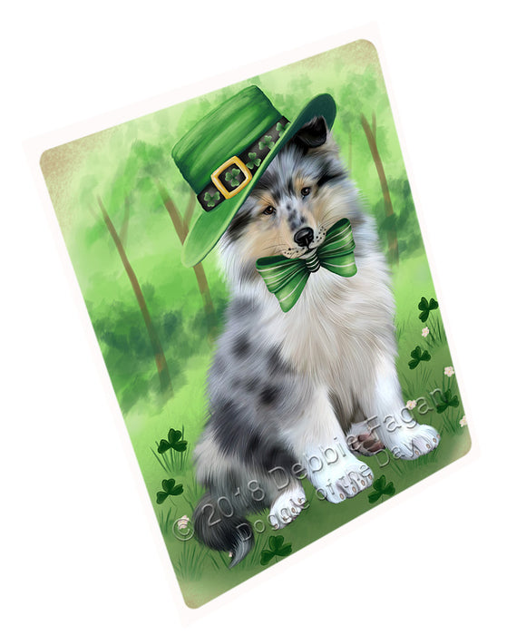 St. Patricks Day Irish Portrait Rough Collie Dog Refrigerator / Dishwasher Magnet RMAG104604
