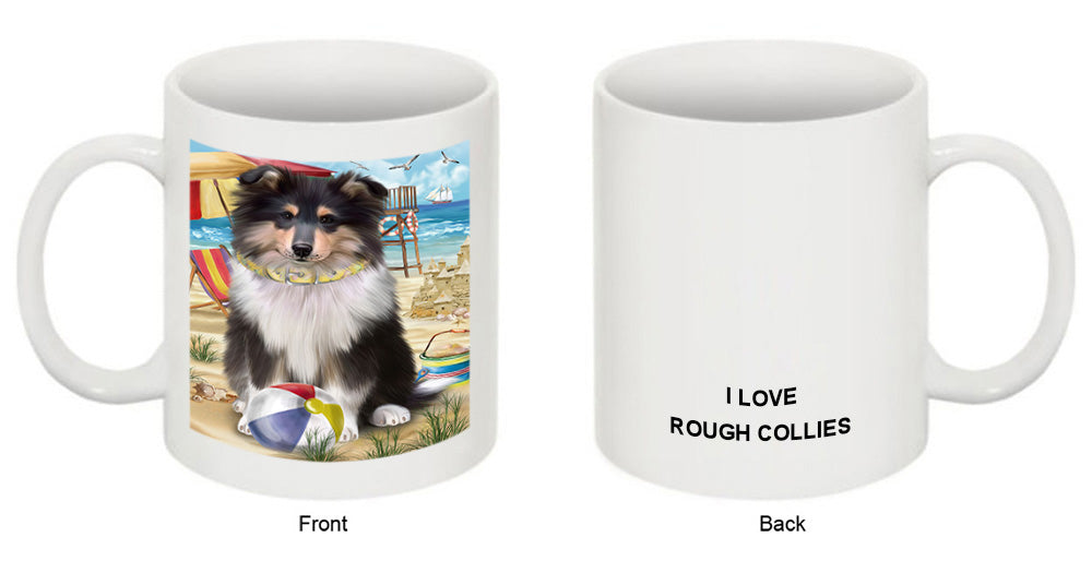 Pet Friendly Beach Rough Collie Dog Coffee Mug MUG49582
