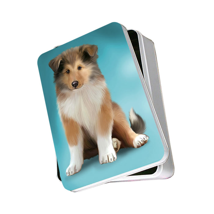 Rough Collie Dog Photo Storage Tin PITN54571
