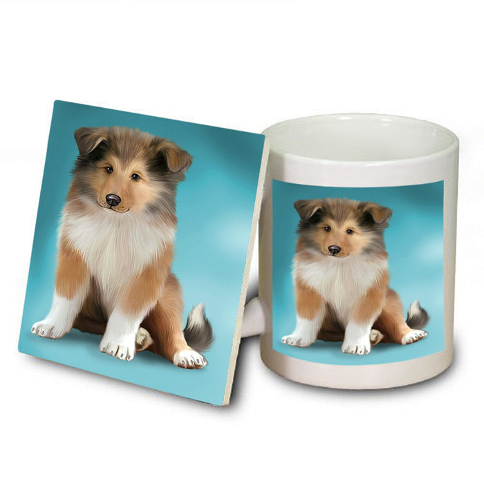 Rough Collie Dog Mug and Coaster Set MUC54620