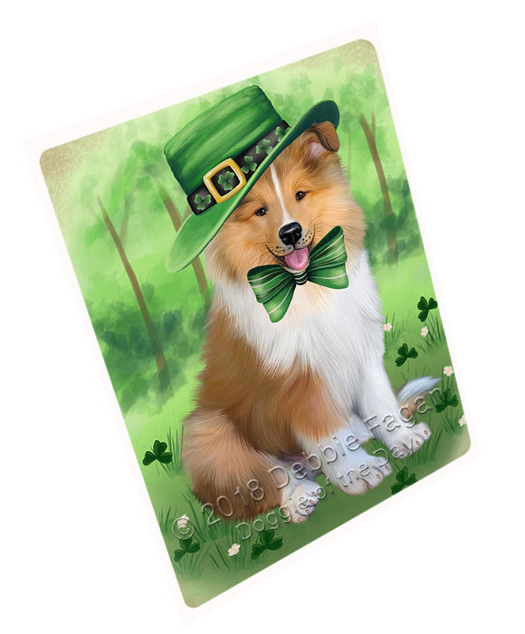 St. Patricks Day Irish Portrait Rough Collie Dog Refrigerator / Dishwasher Magnet RMAG104610