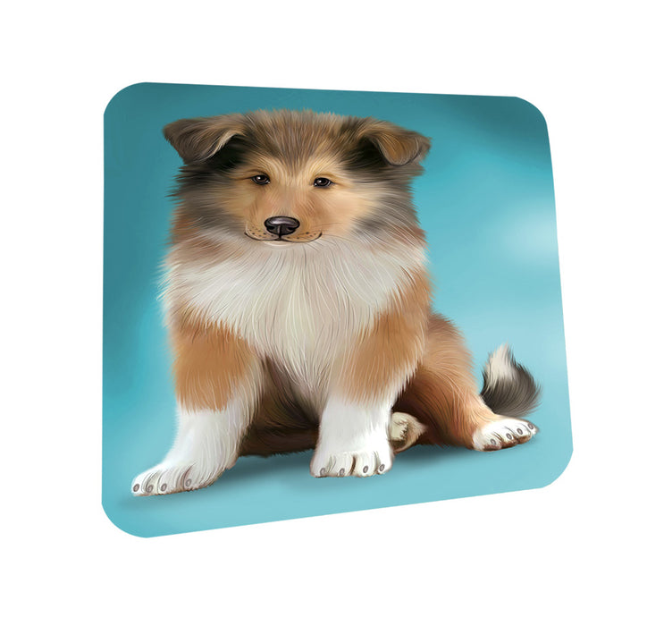 Rough Collie Dog Coasters Set of 4 CST54586