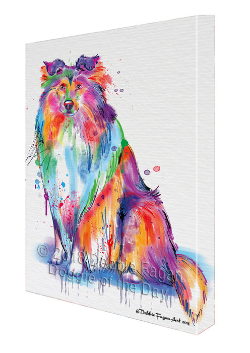 Watercolor Rough Collie Dog Canvas Print Wall Art Décor CVS136322