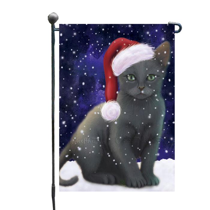 Christmas Let it Snow Russian Blue Cat Garden Flags Outdoor Decor for Homes and Gardens Double Sided Garden Yard Spring Decorative Vertical Home Flags Garden Porch Lawn Flag for Decorations GFLG68803