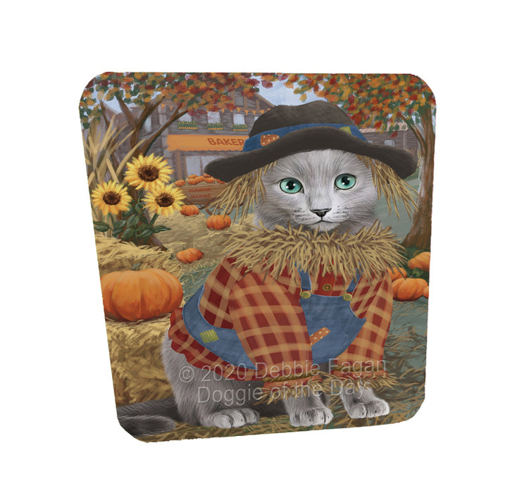 Halloween 'Round Town Russian Blue Cats Coasters Set of 4 CSTA58013