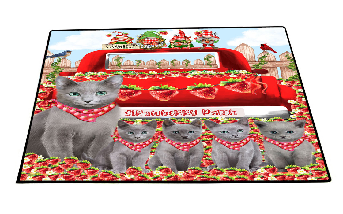 Russian Blue Floor Mat, Explore a Variety of Custom Designs, Personalized, Non-Slip Door Mats for Indoor and Outdoor Entrance, Pet Gift for Cat Lovers