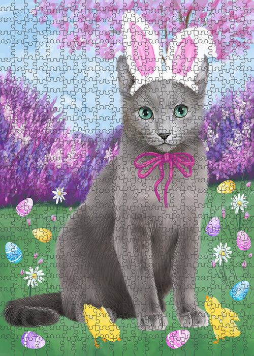 Easter Holiday Russian Blue Cat Puzzle with Photo Tin PUZL96004