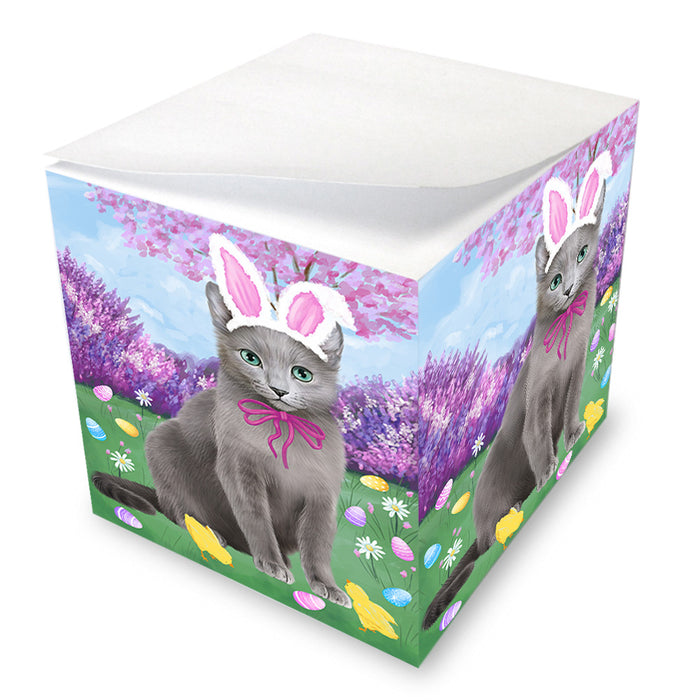 Easter Holiday Russian Blue Cat Note Cube NOC55047